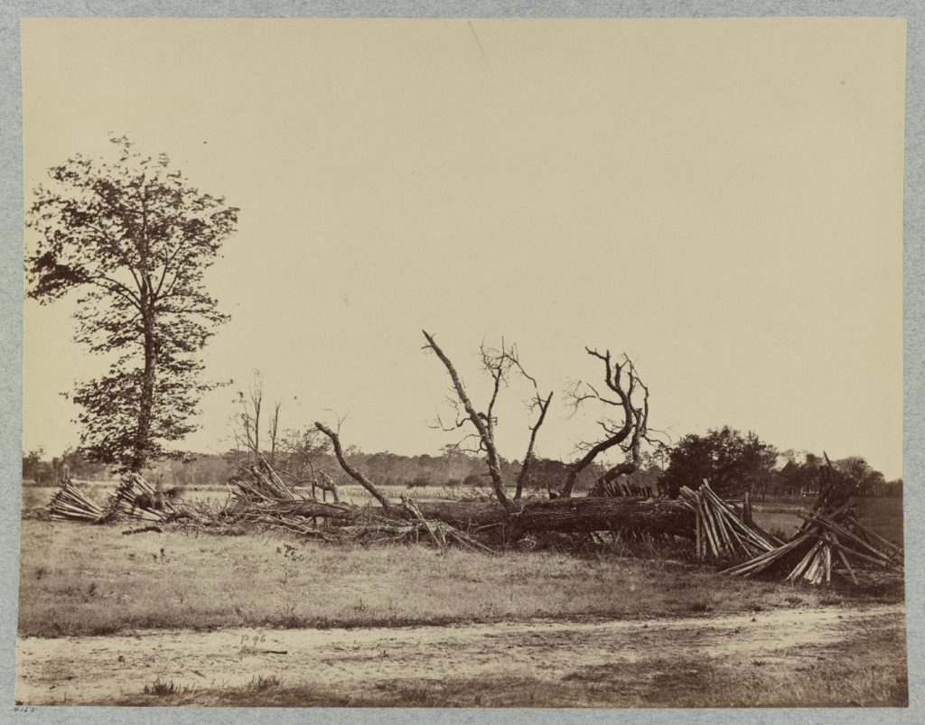Confederate lines at Cold Harbor, Virginia. Robert Alexander was killed during the Battle of Cold Harbor on June 6, 1864.
