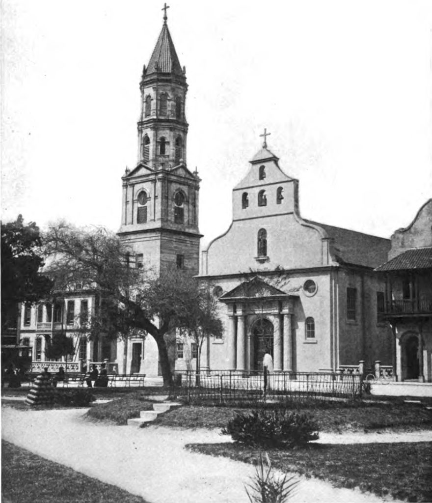 1914 Photograph of the Cathedral Basilica of St. Augustine in St. Augustine, Florida, where William Lewis Savage attended a church service in 1863.