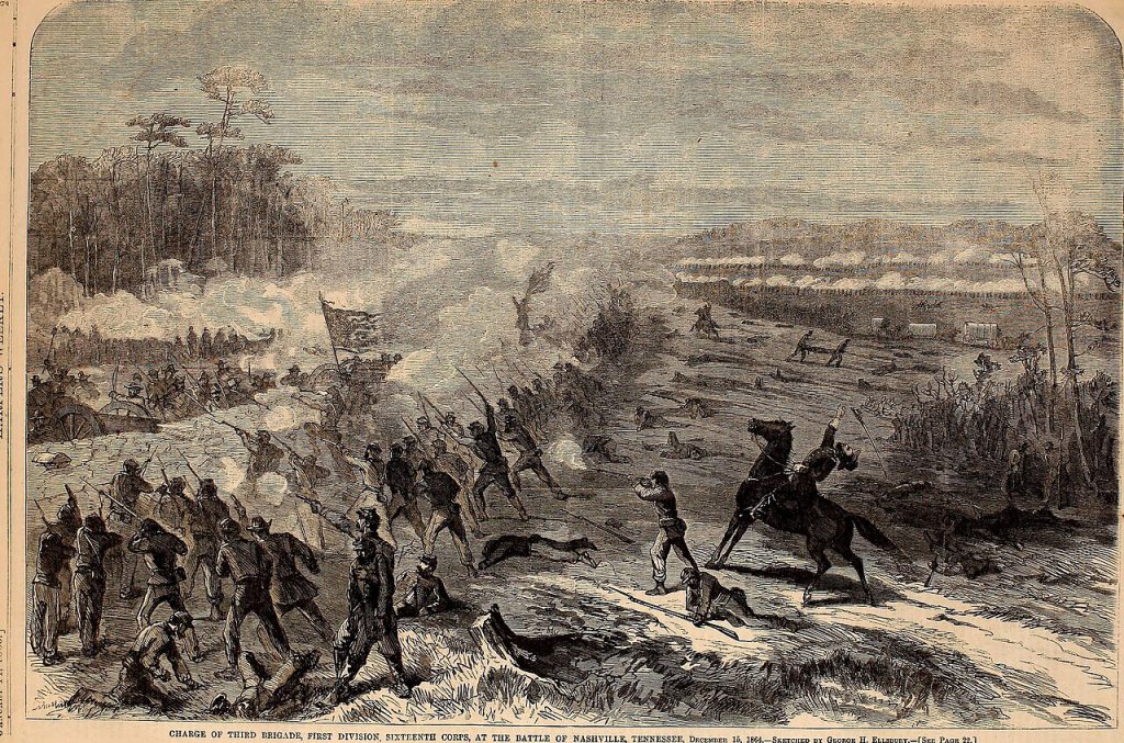 January 1865 Illustration in Harper’s Weekly of the Battle of Nashville.