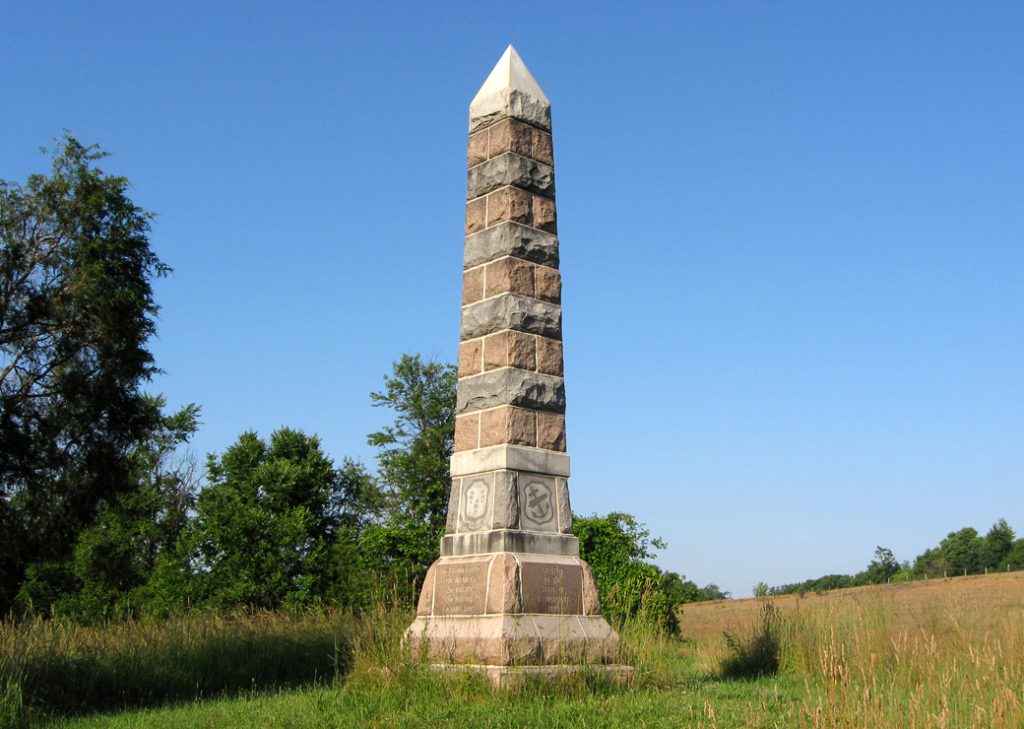 Monument to the 16th Connecticut Infantry at Antietam via Stonesentinels.com